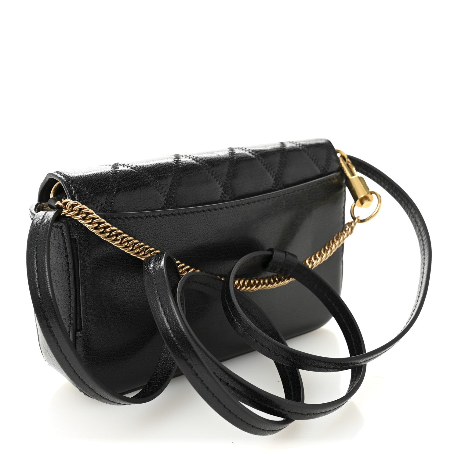 Givenchy Goatskin Quilted GV3 Mini Pocket Convertible Bag Black 3 of 11