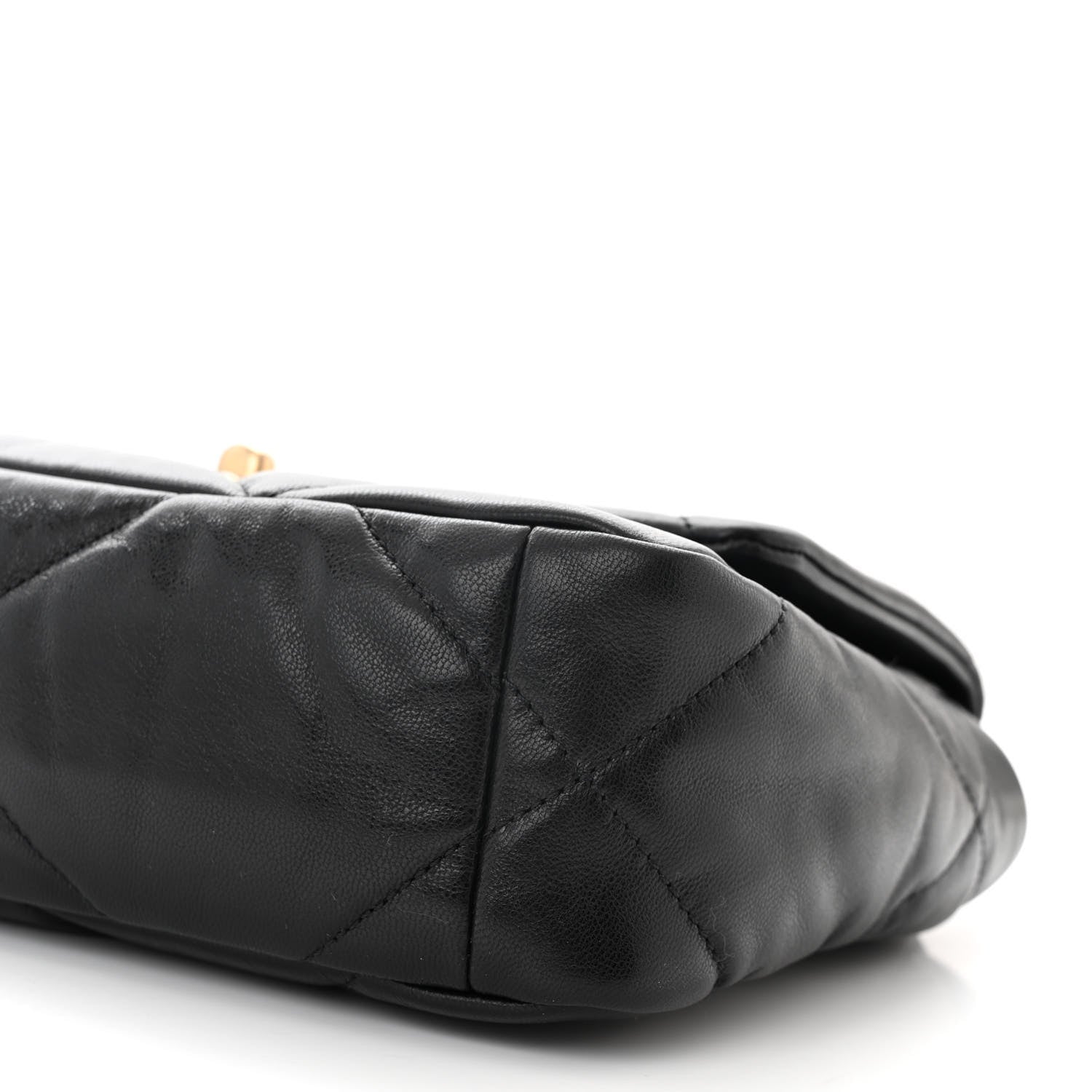 Chanel Shiny Goatskin Quilted Medium Chanel 19 Flap Black 10 of 10