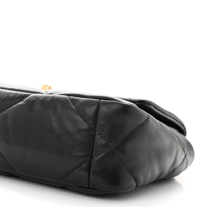 Chanel Shiny Goatskin Quilted Medium Chanel 19 Flap Black 10 of 10