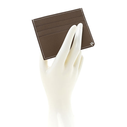 Hermes Evercolor H Sellier Card Holder Etoupe 2 of 8