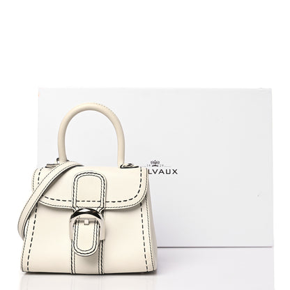 Delvaux Grained Rodeo Calfskin Surpique Mini Brillant Satchel White 12 of 12