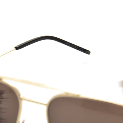 Saint Laurent Mink Fur Classic 11 Shields Sunglasses Gold 10 of 13