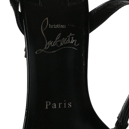 Christian Louboutin Patent Asteroispikes 85 Studded Sandals 38 Black 6 of 7