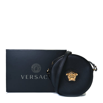Versace Calfskin La Medusa Round Camera Bag Black 8 of 8