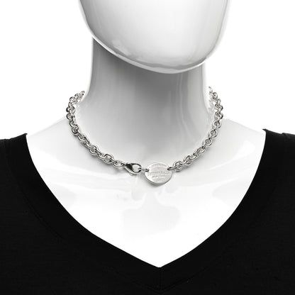 Tiffany Sterling Silver Return to Tiffany Oval Tag Choker Necklace 2 of 4