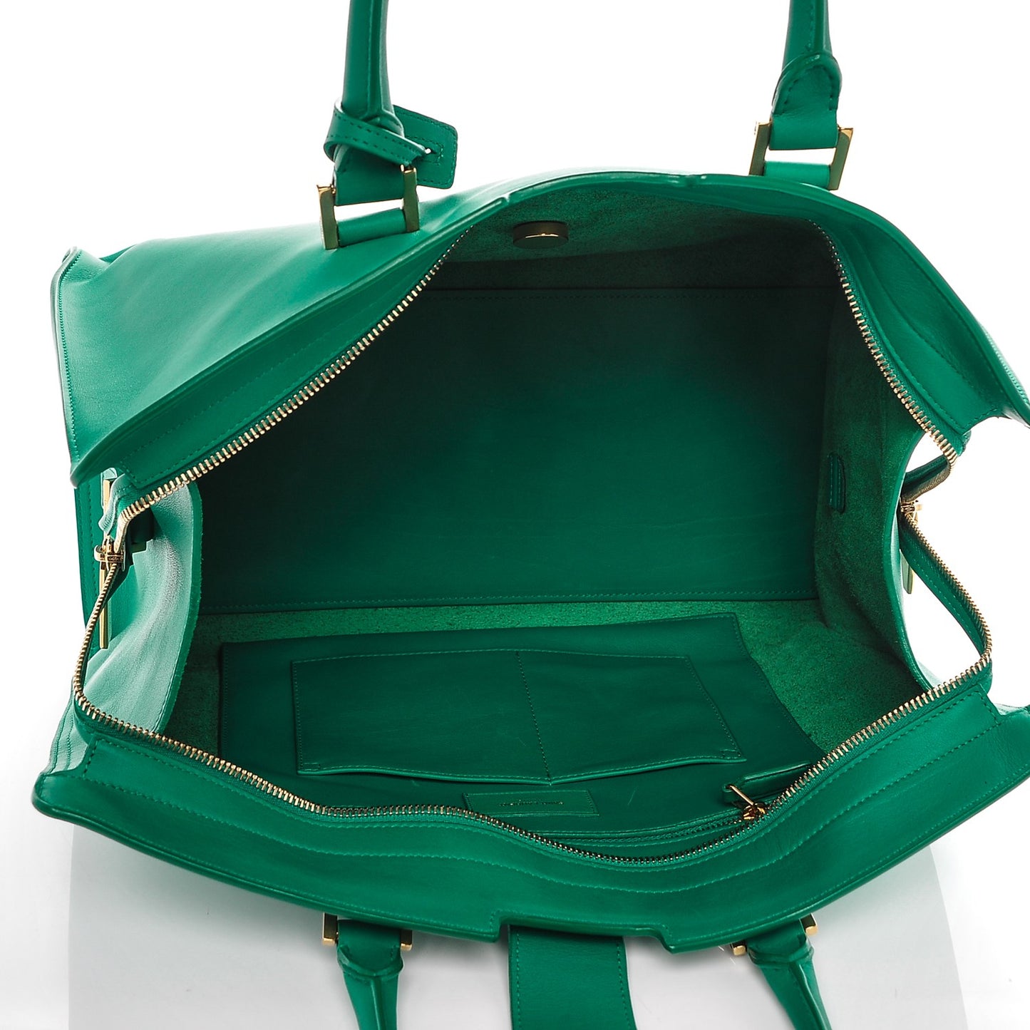 Calfskin Medium Classic Y Cabas Green