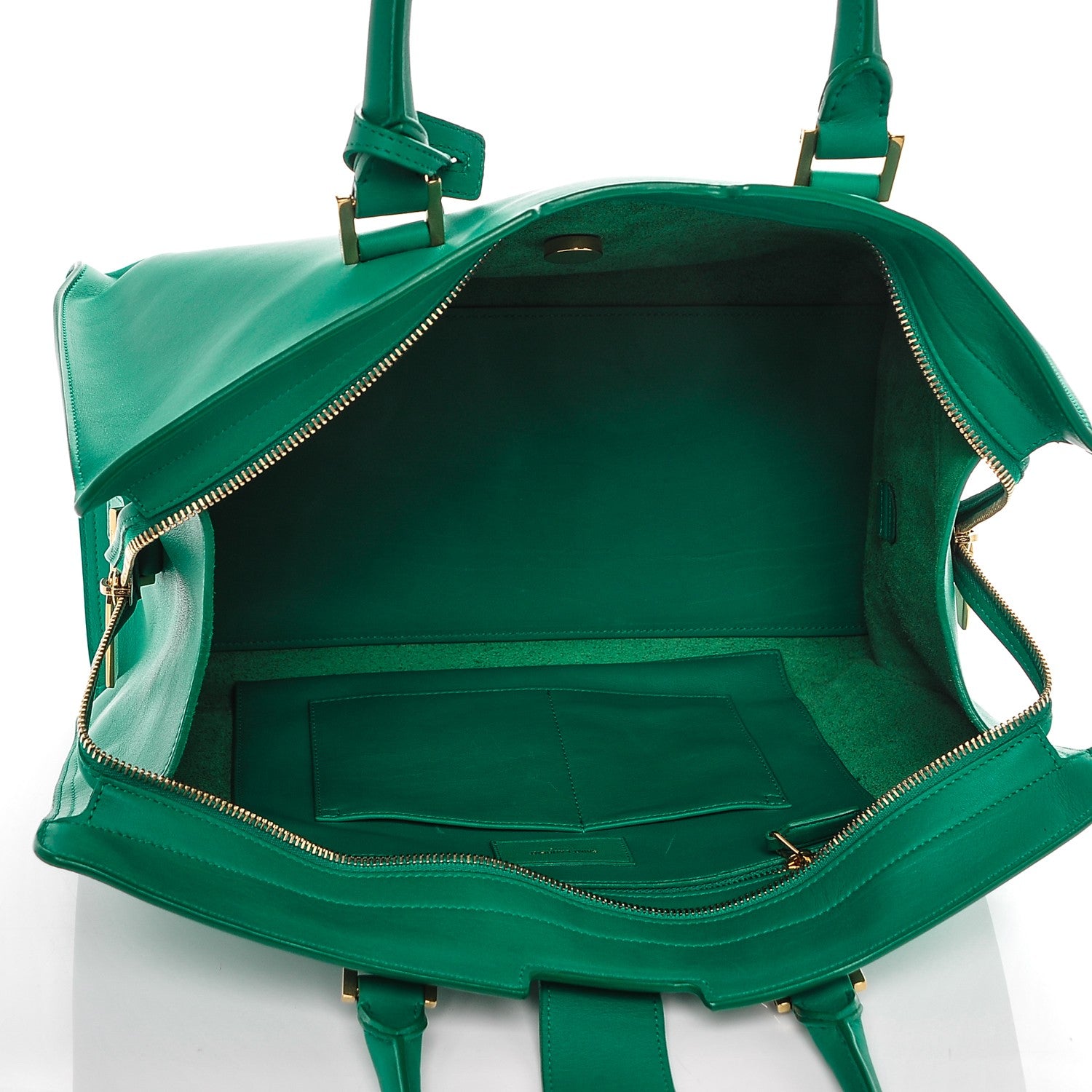 Saint Laurent Calfskin Medium Classic Y Cabas Green 5 of 7