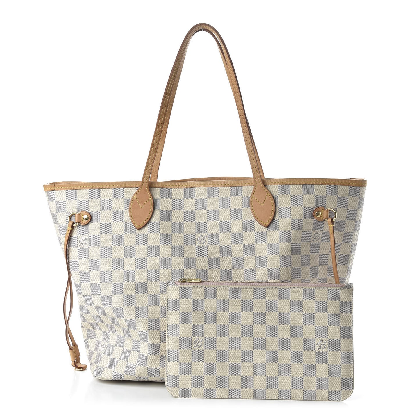 Damier Azur Neo Neverfull MM Rose Ballerine