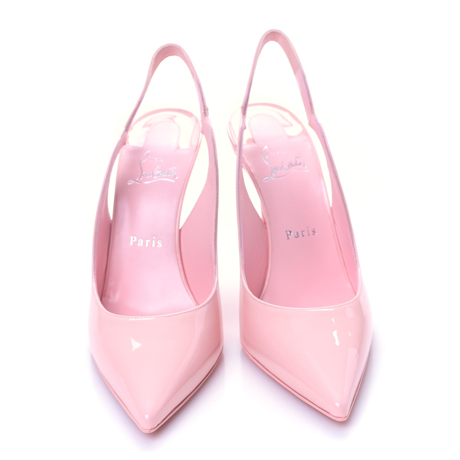 Christian Louboutin Patent Hot Chick Slingback 100 Pumps 39 Rosy 2 of 8