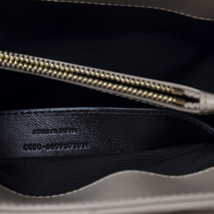 Saint Laurent Calfskin Y Quilted Monogram Small Loulou Chain Satchel Dark Beige 10 of 11