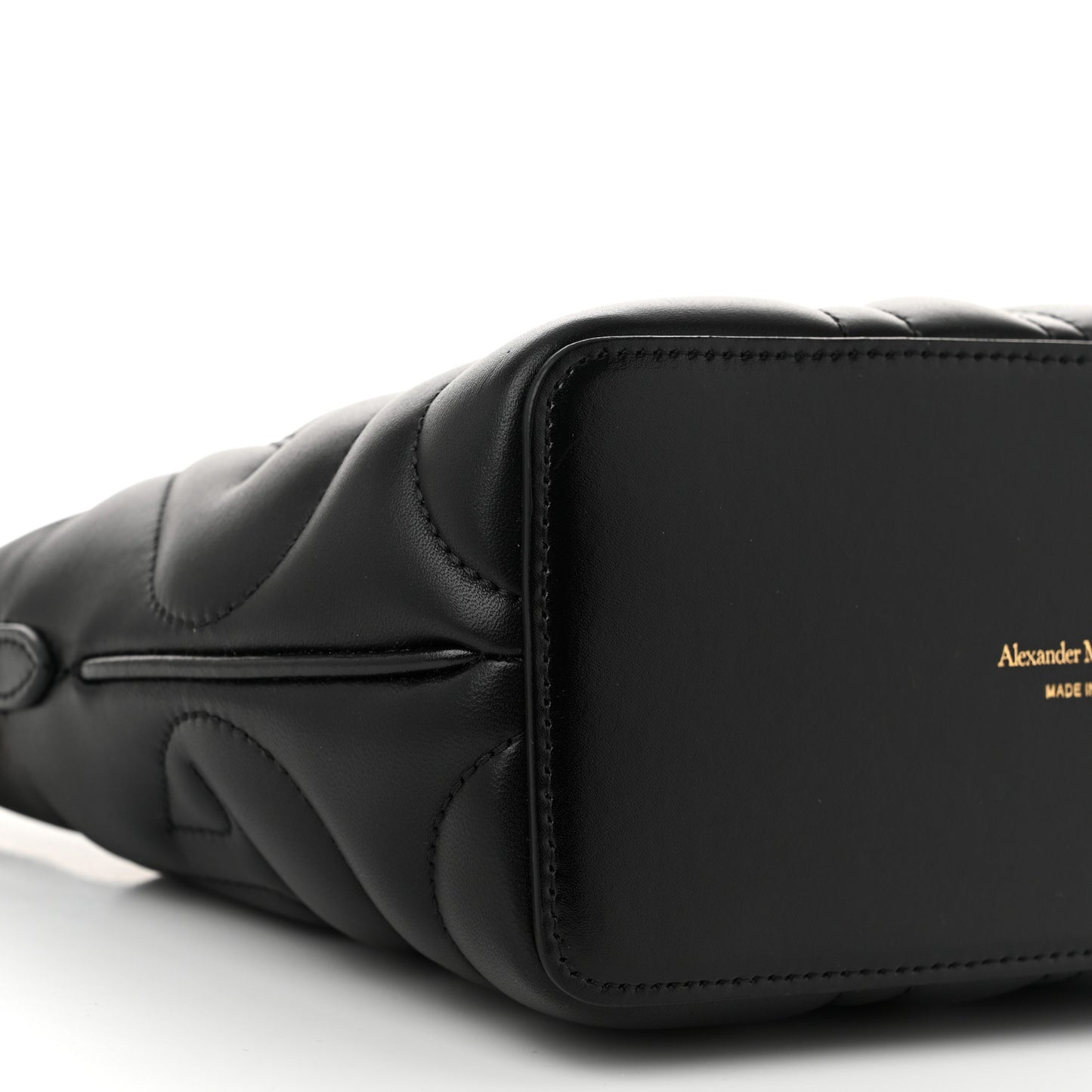 Calfskin Quilted Small The Seal Chain Crossbody Bag Black