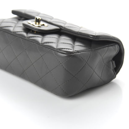 Chanel Lambskin Quilted Mini Rectangular Flap Grey 7 of 11