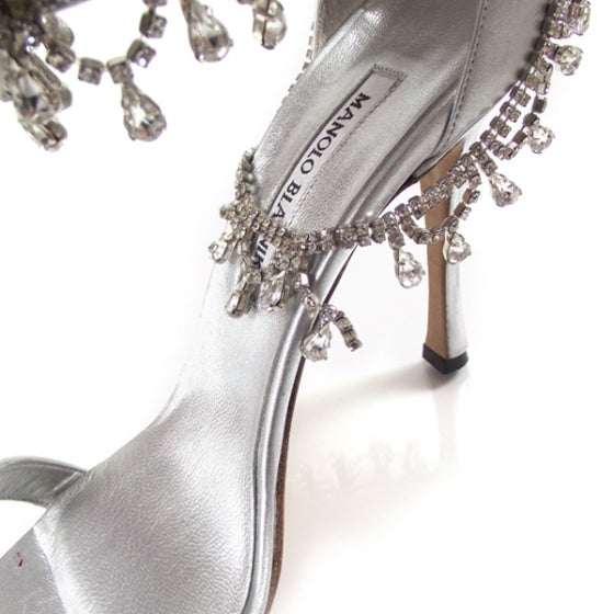 MANOLOBLAHNIKJewelCrystalPumpsSilver40