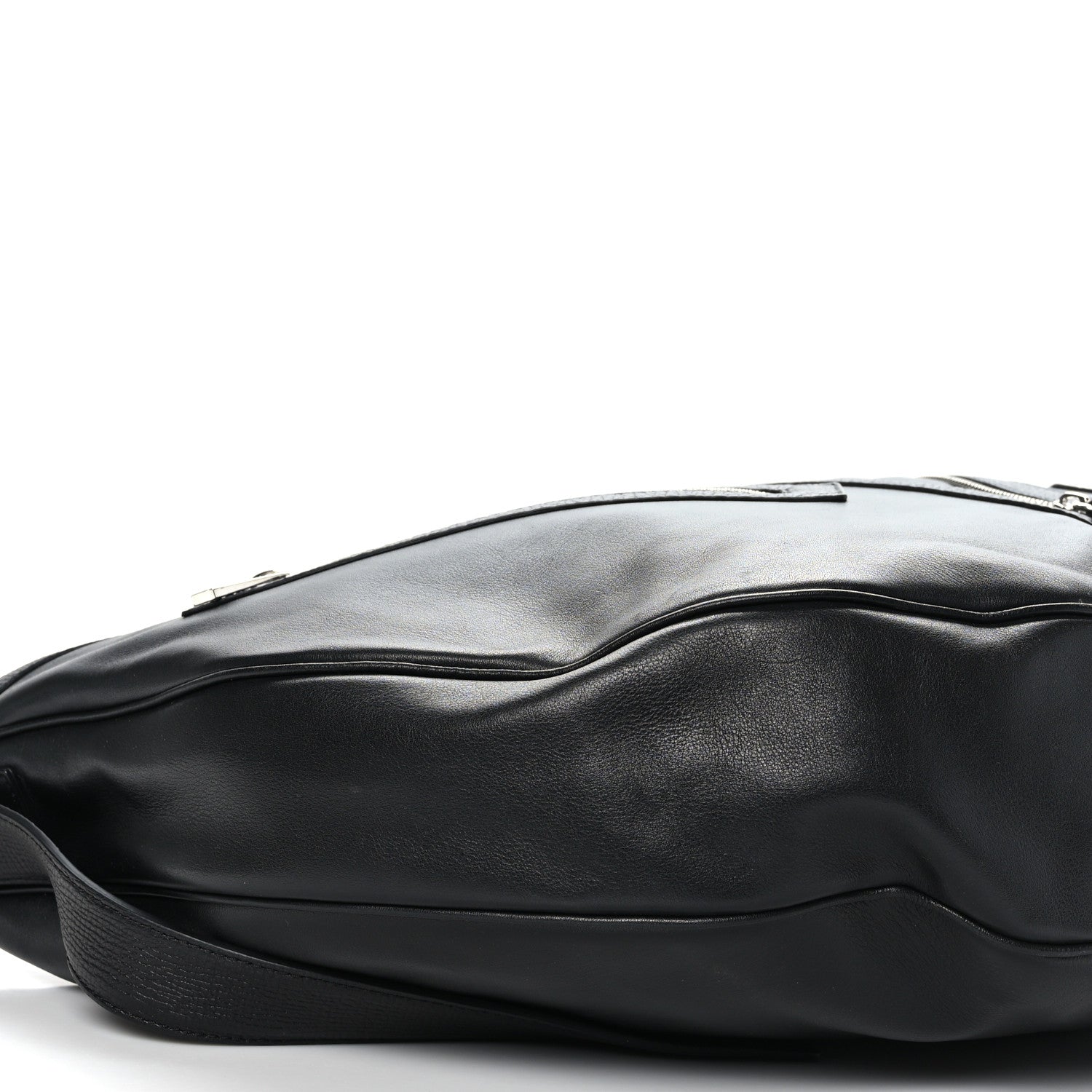Versace Calfskin Large Repeat Zip Hobo Black 7 of 8