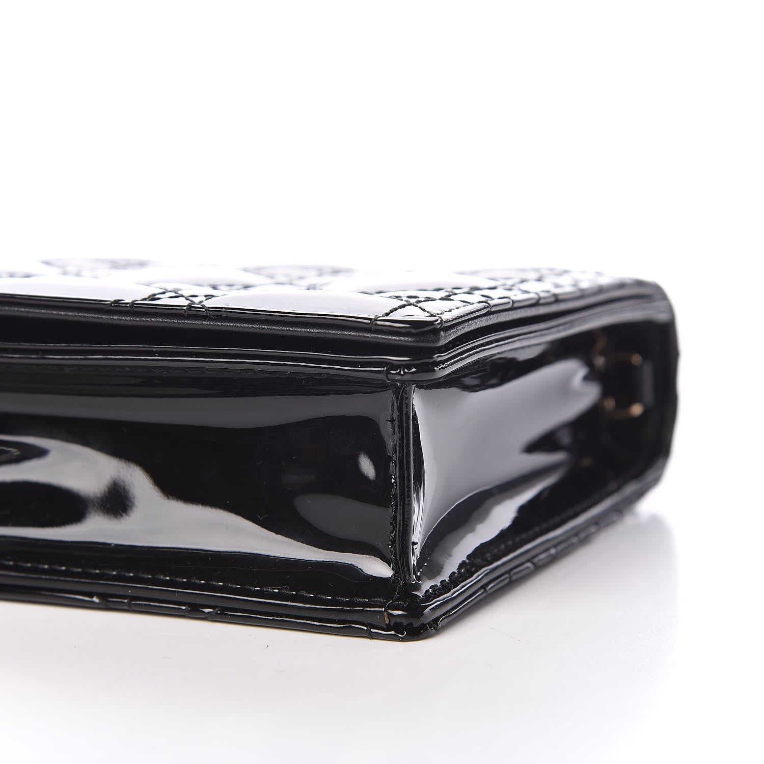 Christian Dior Patent Cannage Lady Dior Convertible Clutch Black 12 of 13