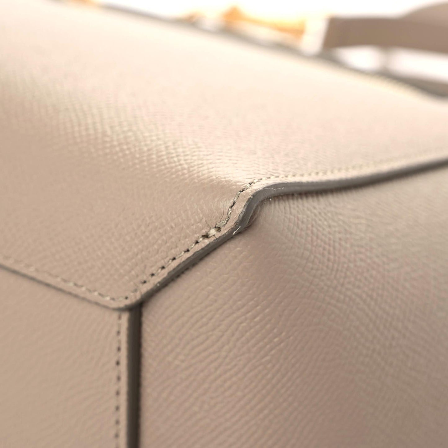 Grained Calfskin Micro Belt Bag Light Taupe