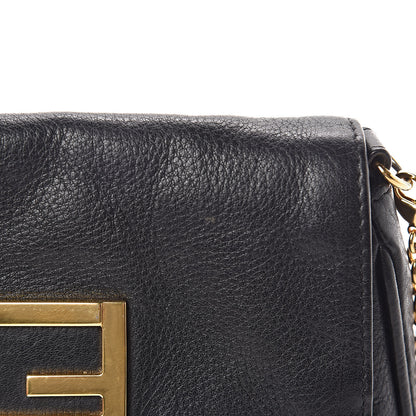 Fendi Vitello Flamingo Fendista Pouchette Crossbody Black 8 of 11