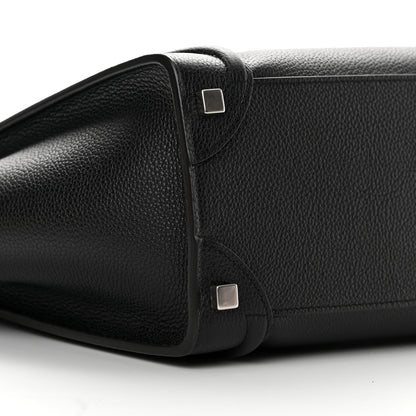 Celine Drummed Calfskin Micro Luggage Black 9 of 13
