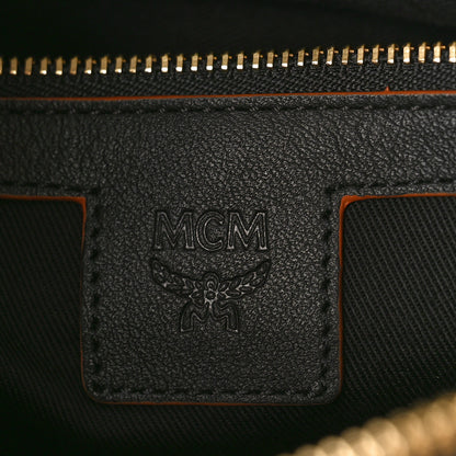 MCM Calfskin Monogram Klara Crossbody Pouch Black 6 of 8