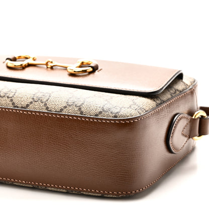 Gucci GG Supreme Monogram Small Horsebit 1955 Shoulder Bag Beige Brown Sugar 10 of 10