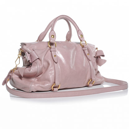 Miu Miu Vitello Lux Bow Bag Mughetto 3 of 8