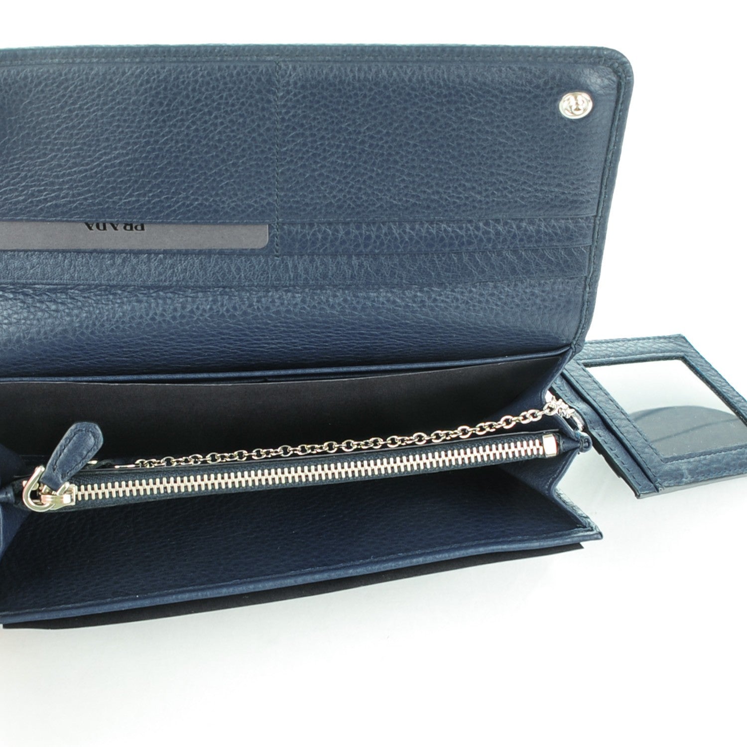 Prada Vitello Phenix Continental Flap Wallet Baltico 6 of 8