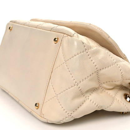 Chanel Calfskin Quilted Retro Chain Flap Dark White 10 of 14