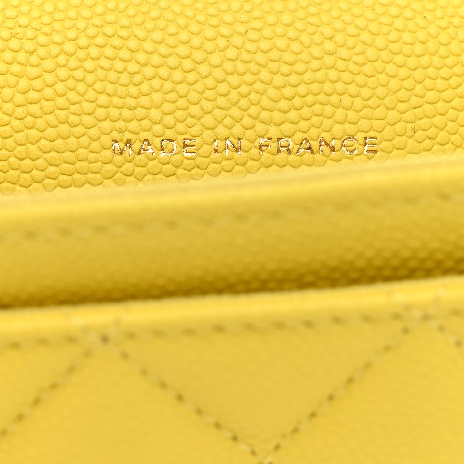 Chanel Caviar Quilted Flap Card Holder Wallet Yellow 7 of 9