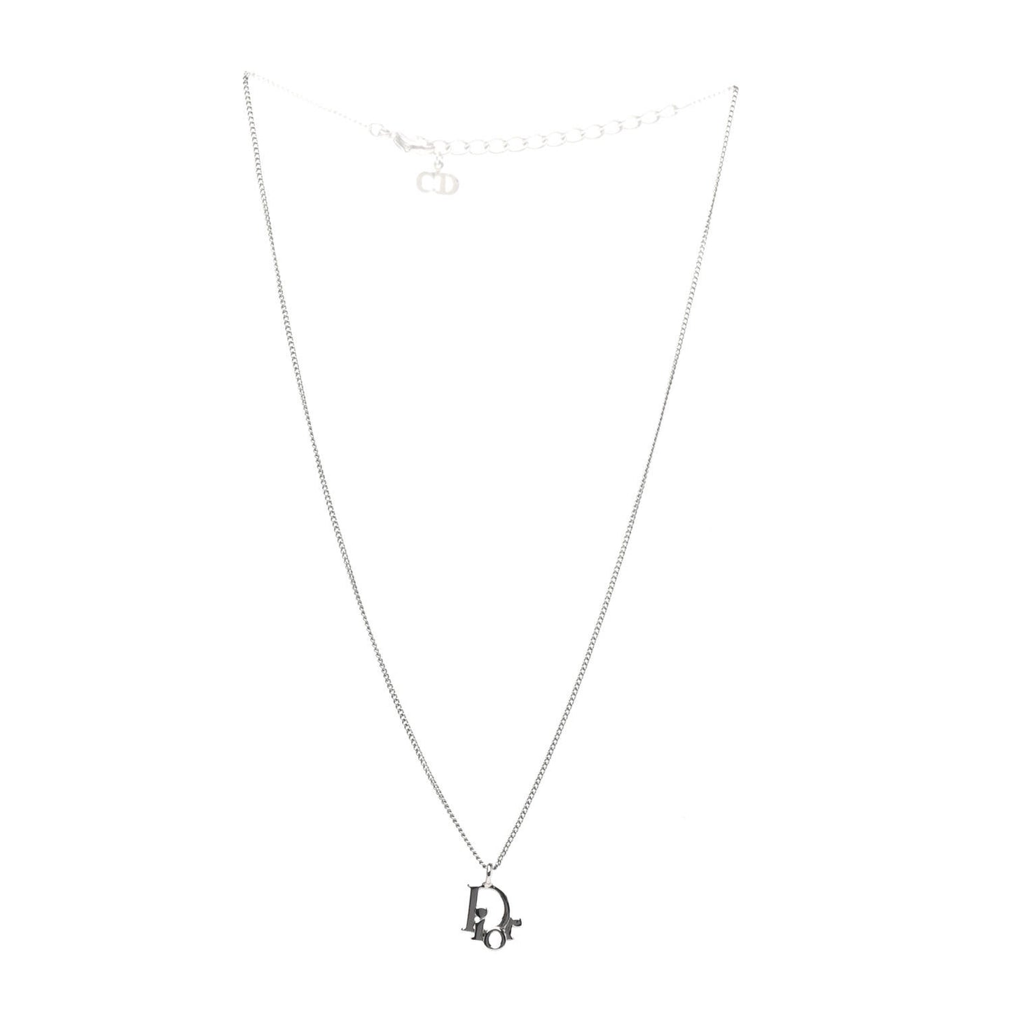 Metal Logo Necklace Silver