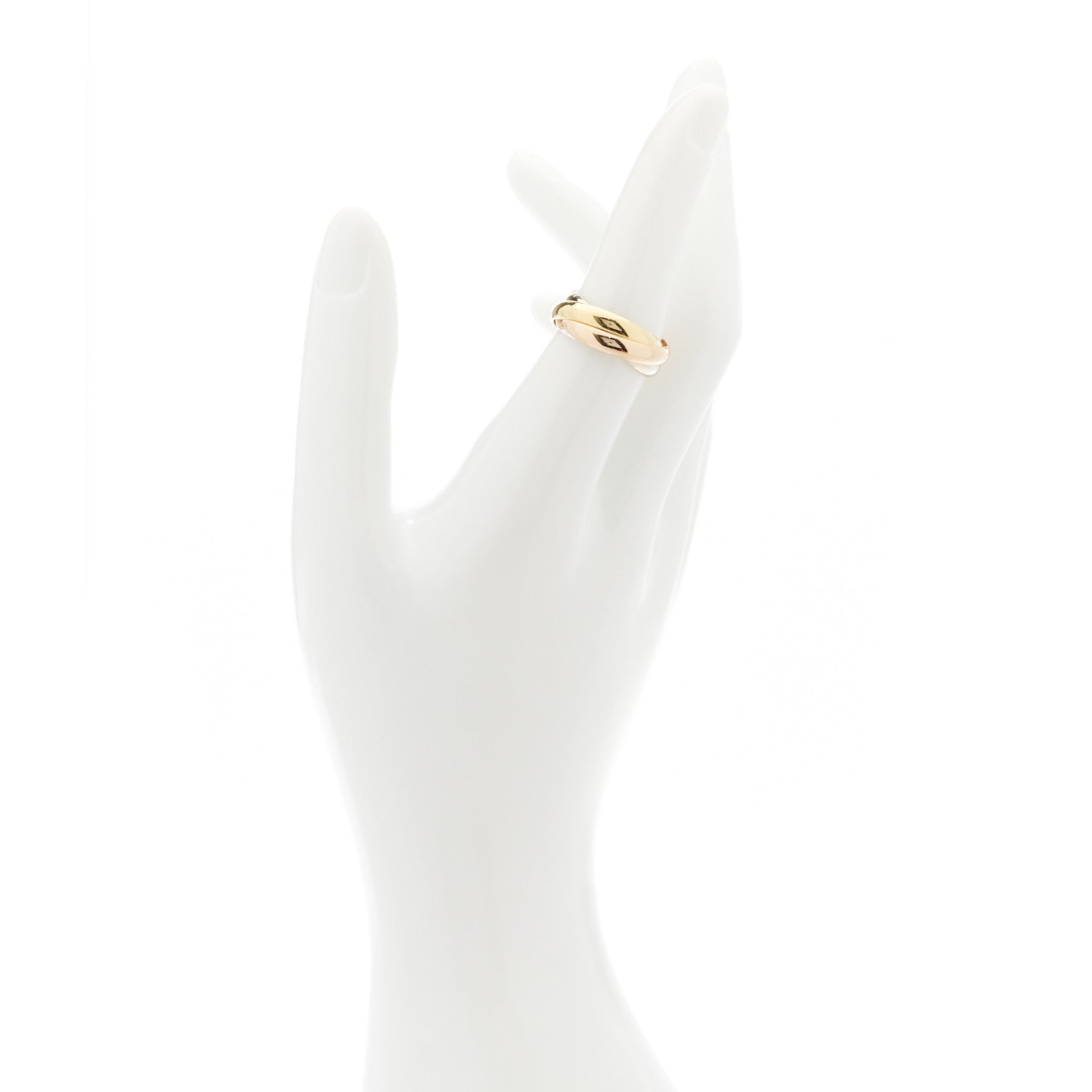 Cartier 18K Pink Yellow White Gold Classic Les Must De Cartier Trinity Ring 53 6.25 3 of 11