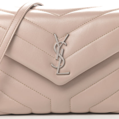 Saint Laurent Calfskin Y Quilted Monogram Toy Loulou Satchel Light Natural 8 of 11