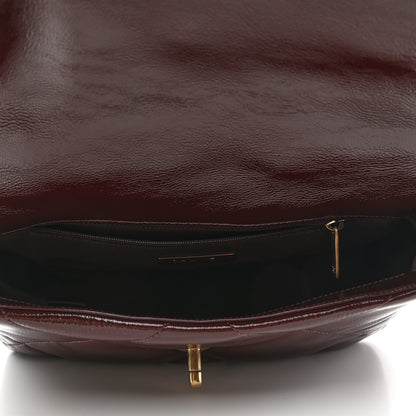 Chanel Shiny Crumpled Calfskin Quilted Medium Chanel 19 Flap Burgundy 5 of 9