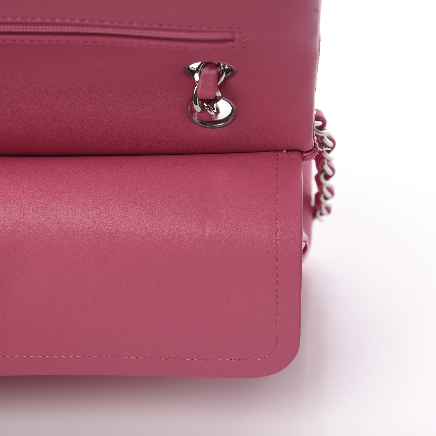 Chanel Lambskin Quilted Medium Double Flap Pink 10 of 13