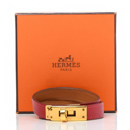Hermes Epsom Kelly Double Tour Bracelet S Rouge Casaque 7 of 7