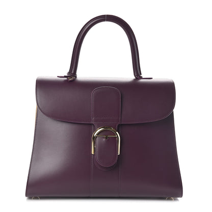 Delvaux Box Calfskin Vernis GM Brillant Biface Satchel Prune 1 of 9