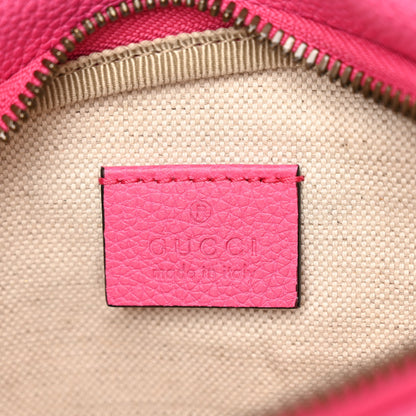 Gucci Grained Calfskin Small Logo Belt Bag Box Pink Green 6 of 10