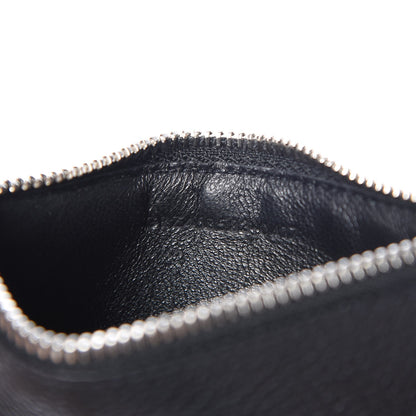 Saint Laurent Grained Calfskin 5 Fragments Zip Pouch Card Holder Black 7 of 8