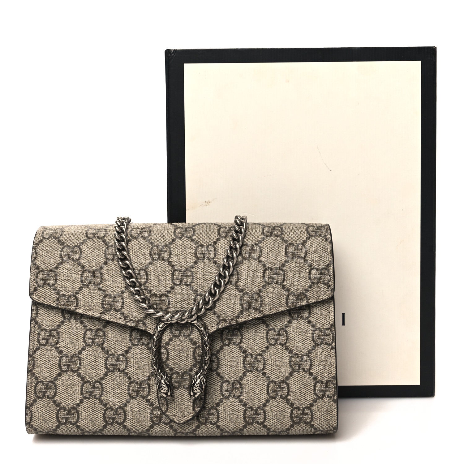 Gucci GG Supreme Monogram Mini Dionysus Chain Wallet Beige Taupe 13 of 13