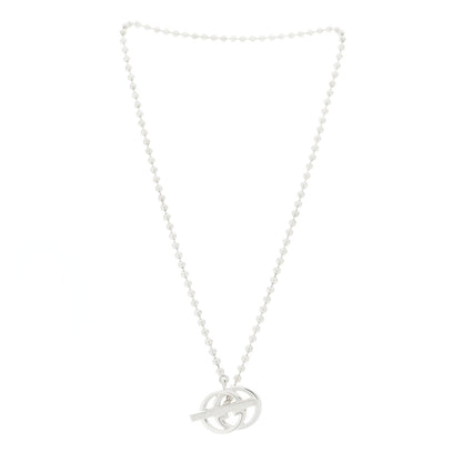 Gucci Sterling Silver Interlocking G Brit Toggle Necklace 3 of 4