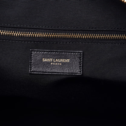 Saint Laurent Calfskin Classic Duffle 24 Black 6 of 13