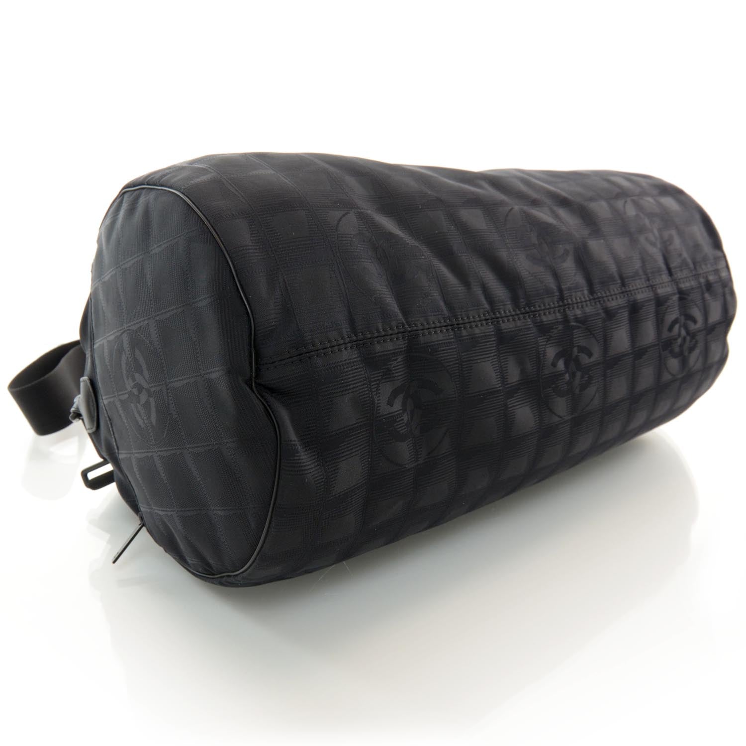 Chanel Nylon Travel Duffel Bag Black 4 of 9