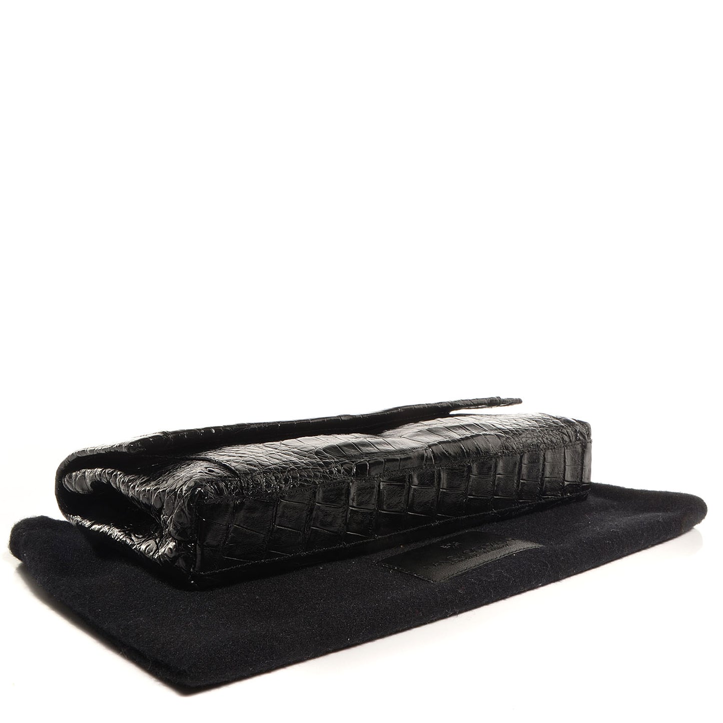 Crocodile Clutch Black
