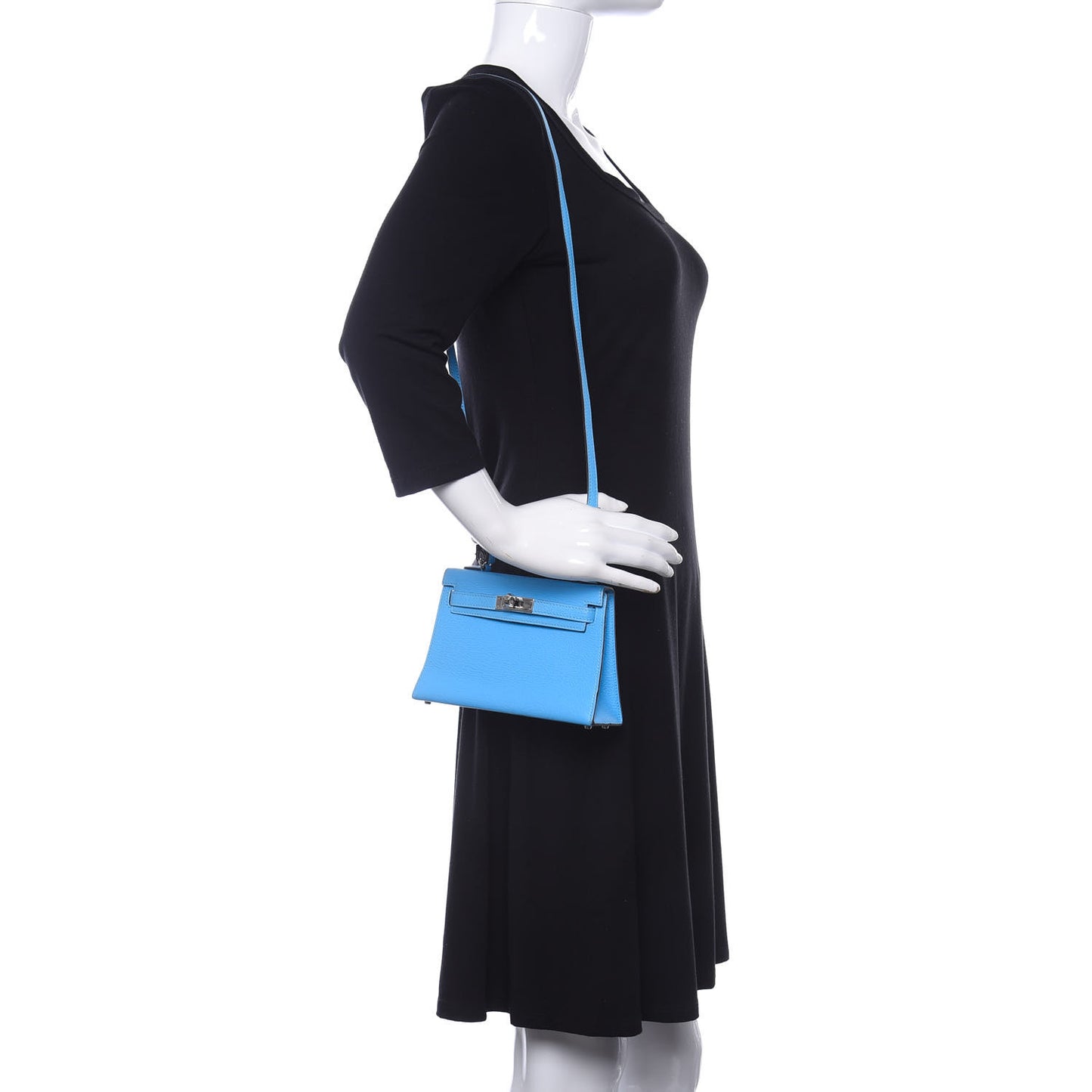 Chevre Mysore Mini Kelly Sellier 20 Celeste