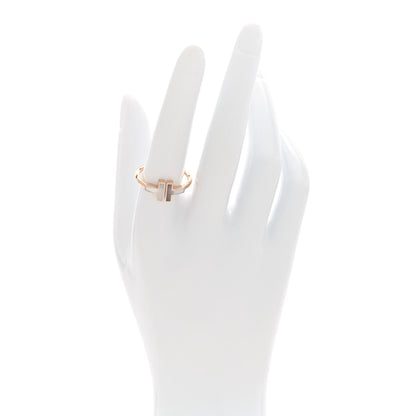 Tiffany 18K Rose Gold Mother of Pearl T Wire Ring 58 8.25 2 of 5