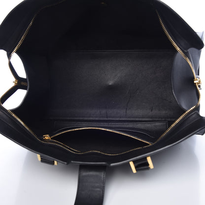 Saint Laurent Smooth Calfskin Medium Monogram Cabas Black 28 of 31