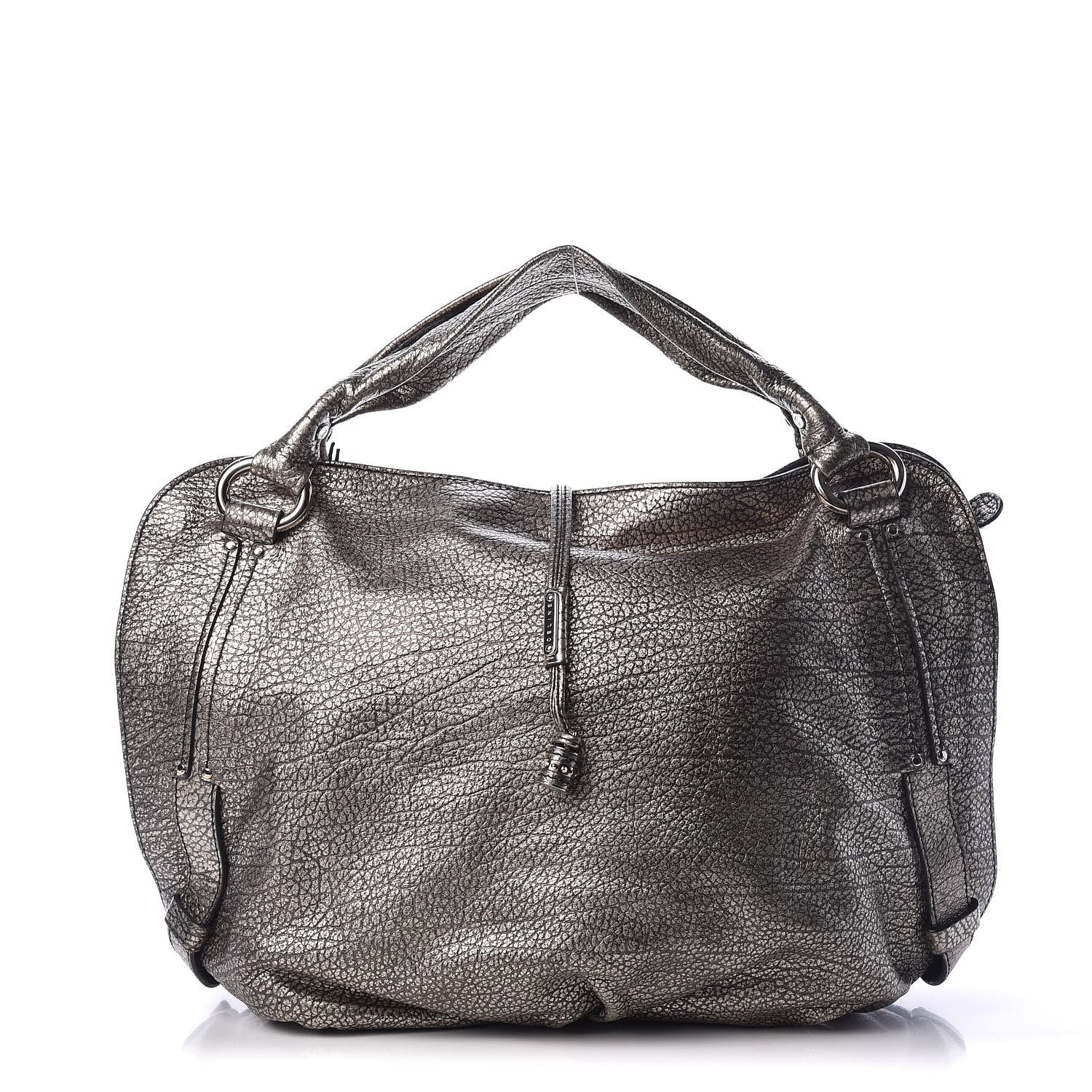 Celine Metallic Calfskin Bittersweet Hobo Pewter 1 of 12