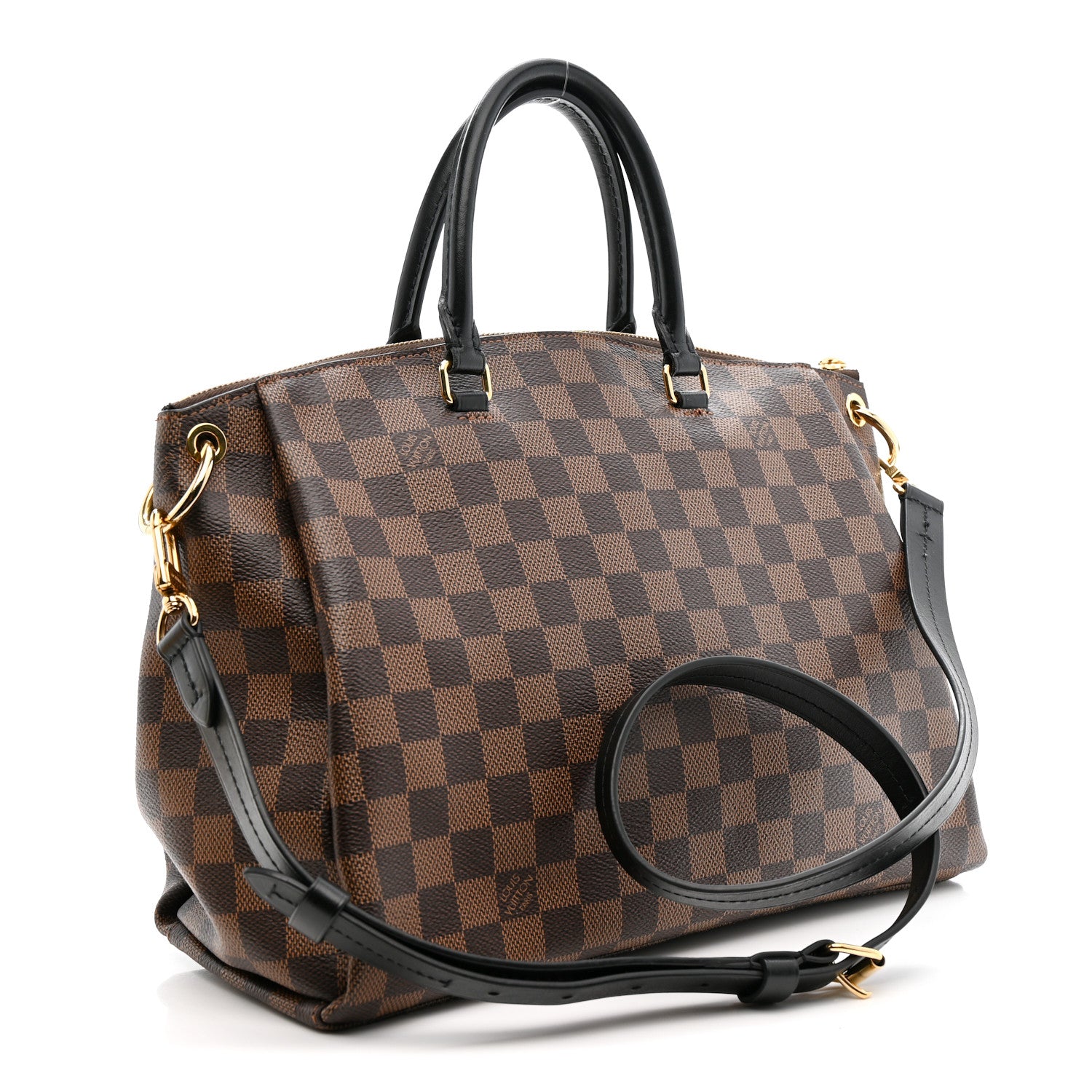 Louis Vuitton Damier Ebene Odeon Tote MM Black 3 of 9