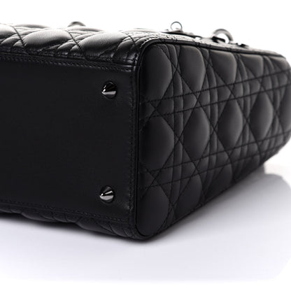 Christian Dior Lambskin Cannage Medium Lady Dior Black 10 of 10