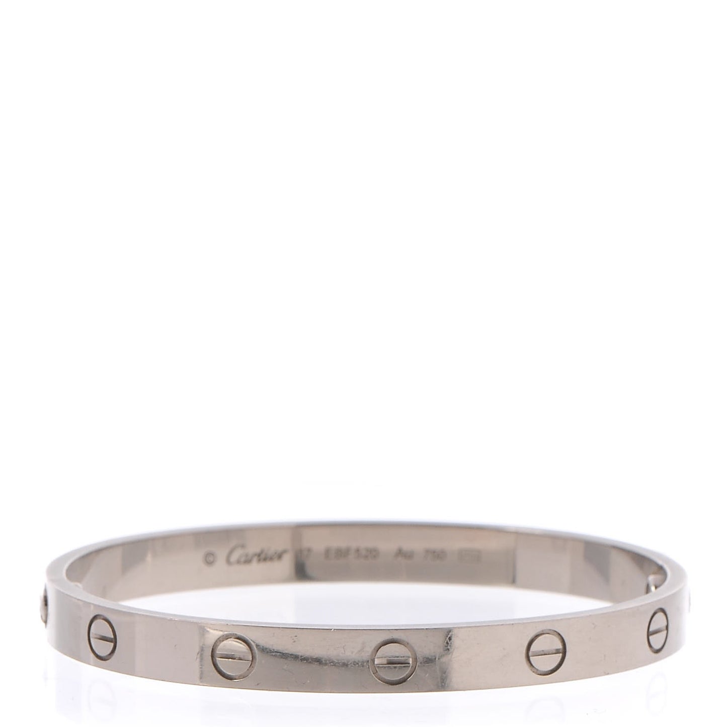 18K White Gold LOVE Bracelet 17