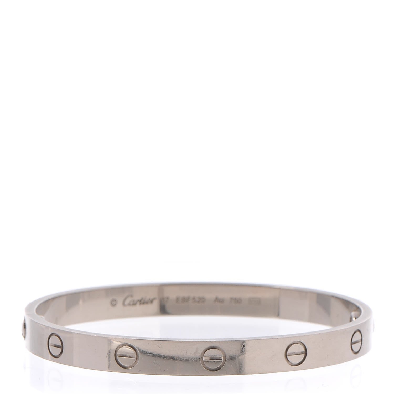 Cartier 18K White Gold LOVE Bracelet 17 1 of 5